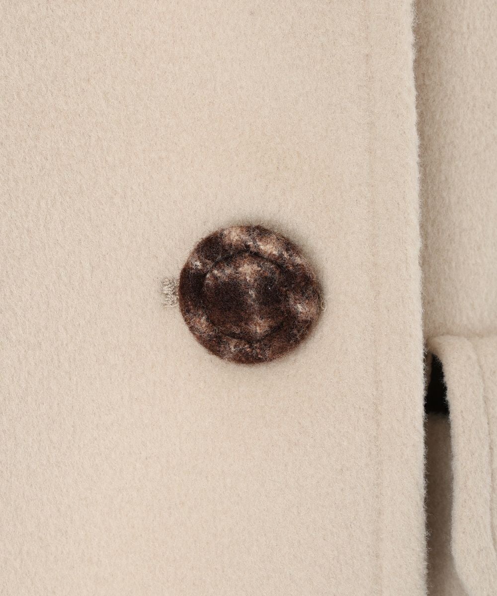 釦アップ (beige×brown)