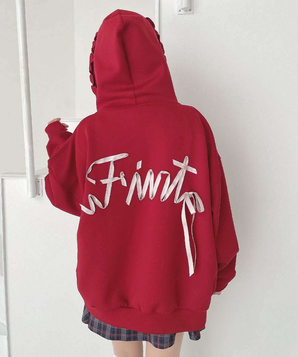 □バックリボンロゴZIPパーカー/F i.n.t [55AI04j003] | F i.n.t公式