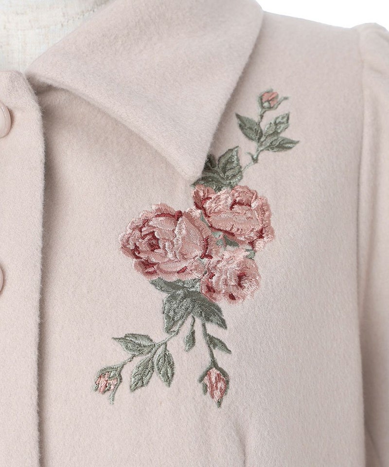 刺繍 (pink beige)