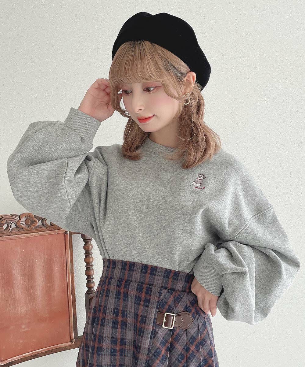 □シュナウザー刺繍スウェット/F i.n.t [55AI03j004] | F i.n.t公式
