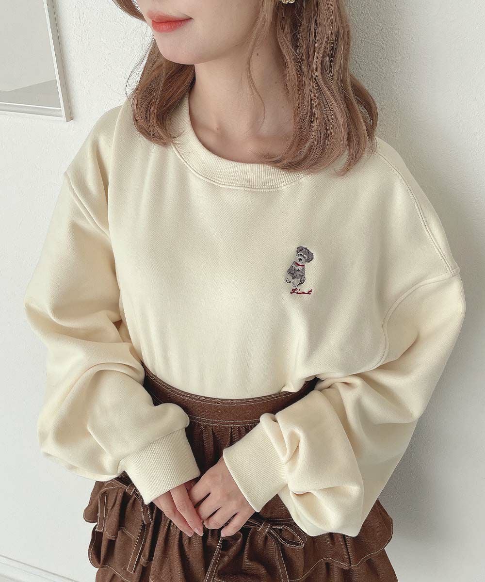 □シュナウザー刺繍スウェット/F i.n.t [55AI03j004] | F i.n.t公式