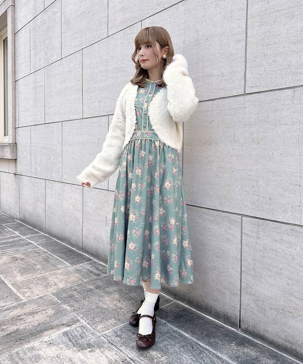 レース使いレトロ花柄ワンピース/F i.n.t [56AE02j015] | F i.n.t公式