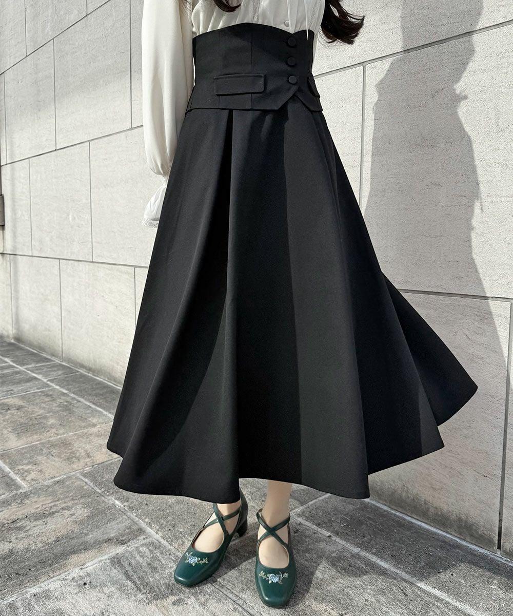 ジレコルセット2WAYフレアースカート/an another angelus [56BG03p011