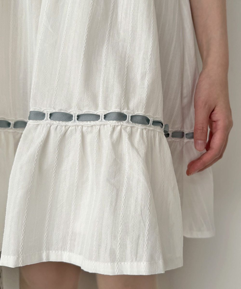 ご予約】はしごリボンコットンレースミニワンピース/F i.n.t