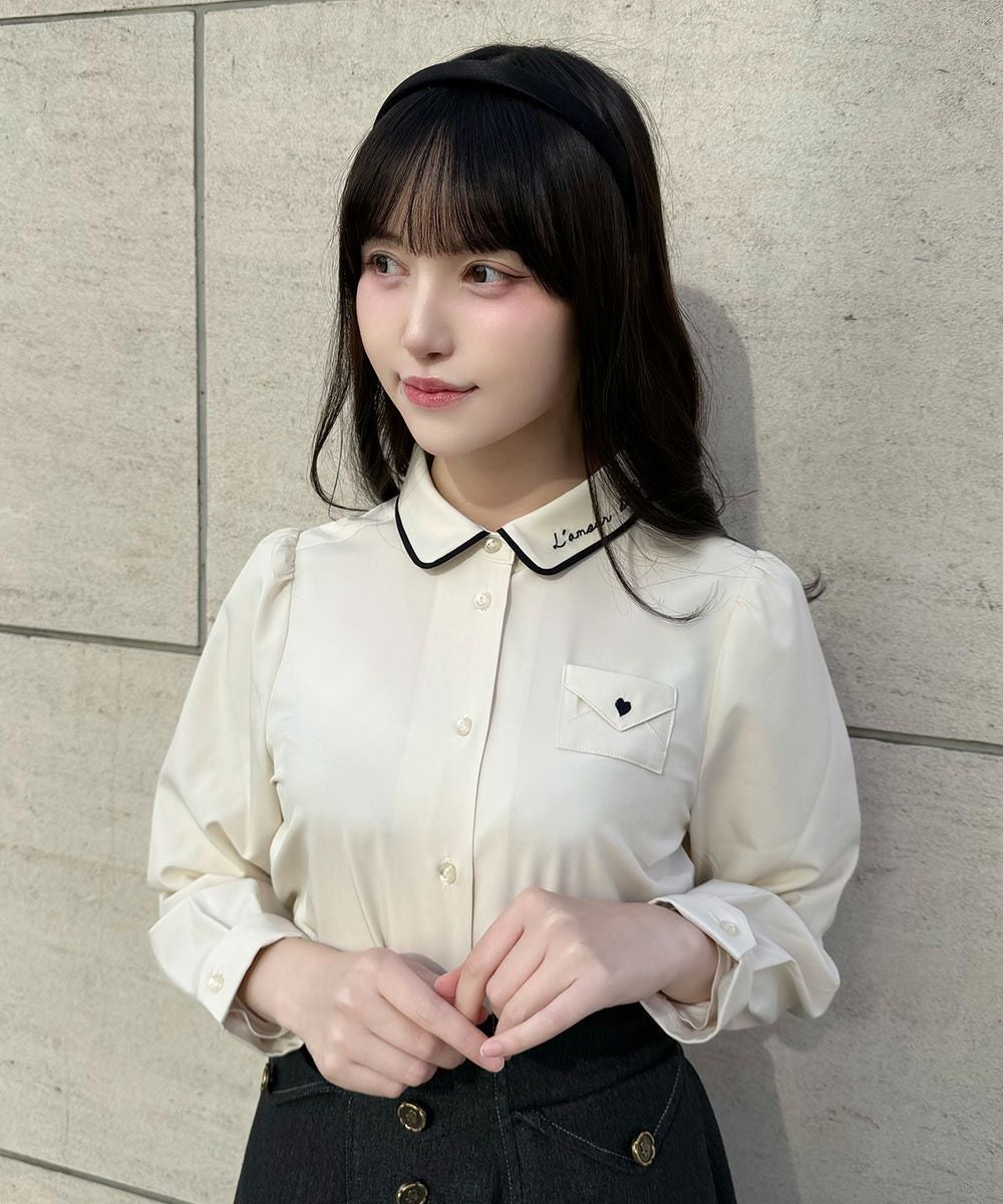 love letter ブラウス ホワイト Love letterシャツ/F i.n.t [57AF01j002] | F i.n.t公式通販サイト