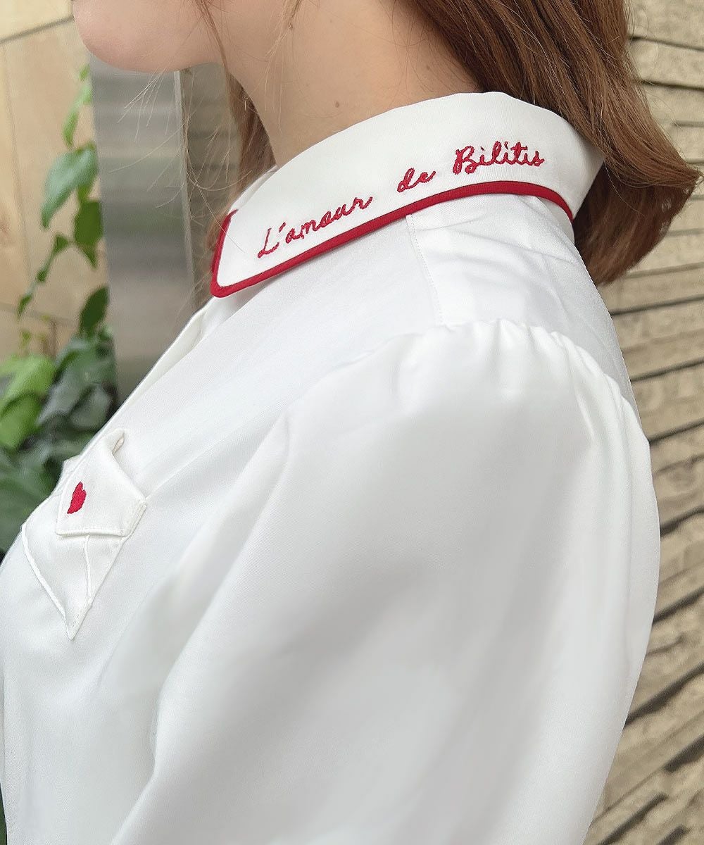 love letter ブラウス ホワイト Love letterシャツ/F i.n.t [57AF01j002] | F i.n.t公式通販サイト