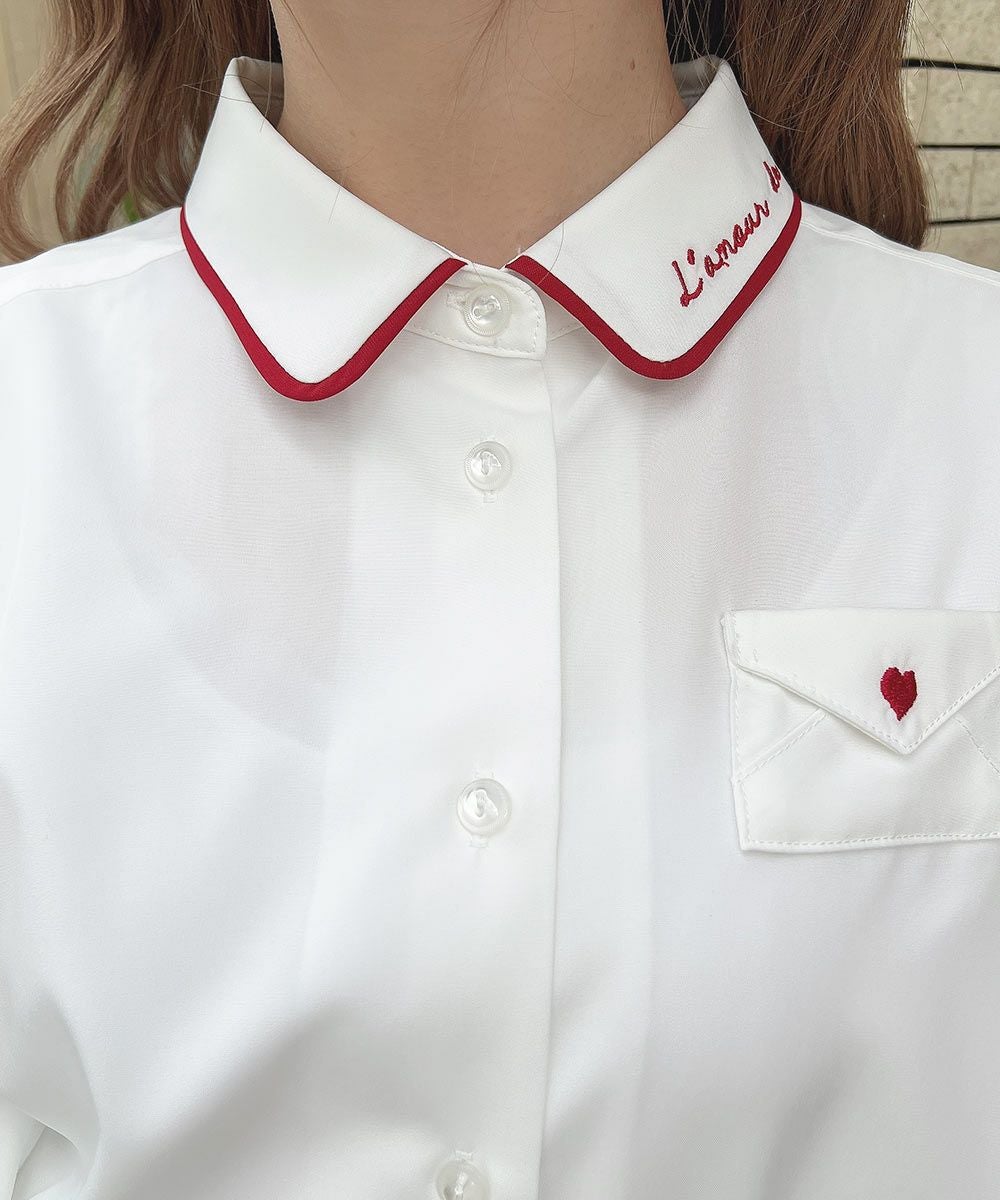 love letter ブラウス ホワイト Love letterシャツ/F i.n.t [57AF01j002] | F i.n.t公式通販サイト