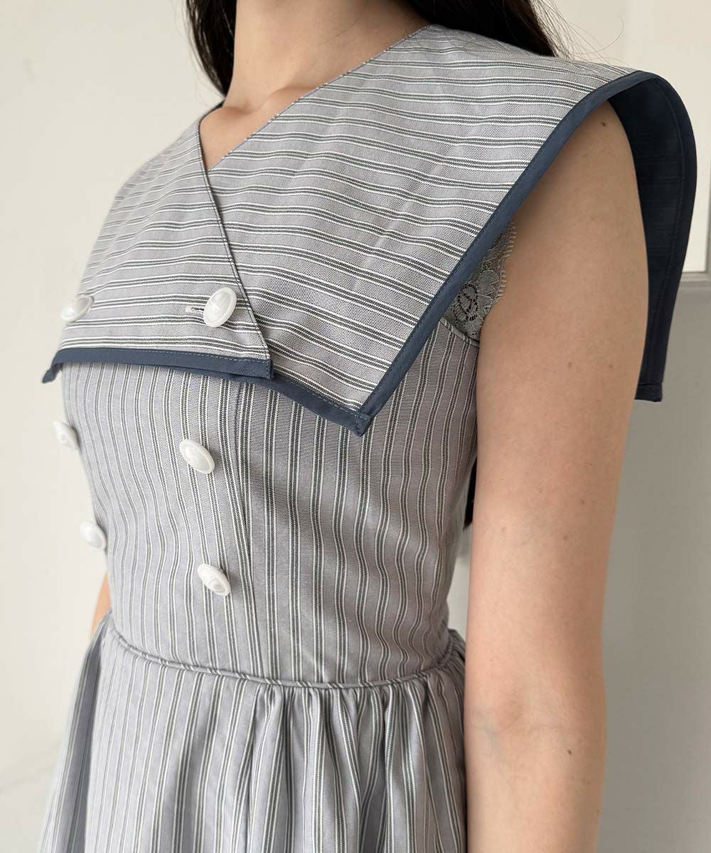 ご予約】ストライプ2wayマリンワンピース/an another angelus