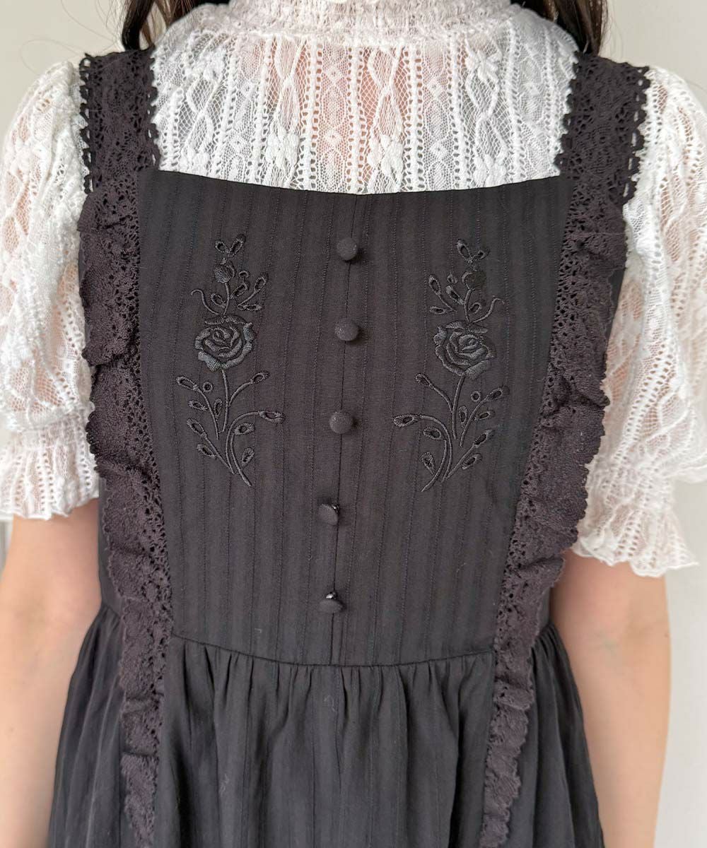 black / 157cm / レーストップスとのレイヤード