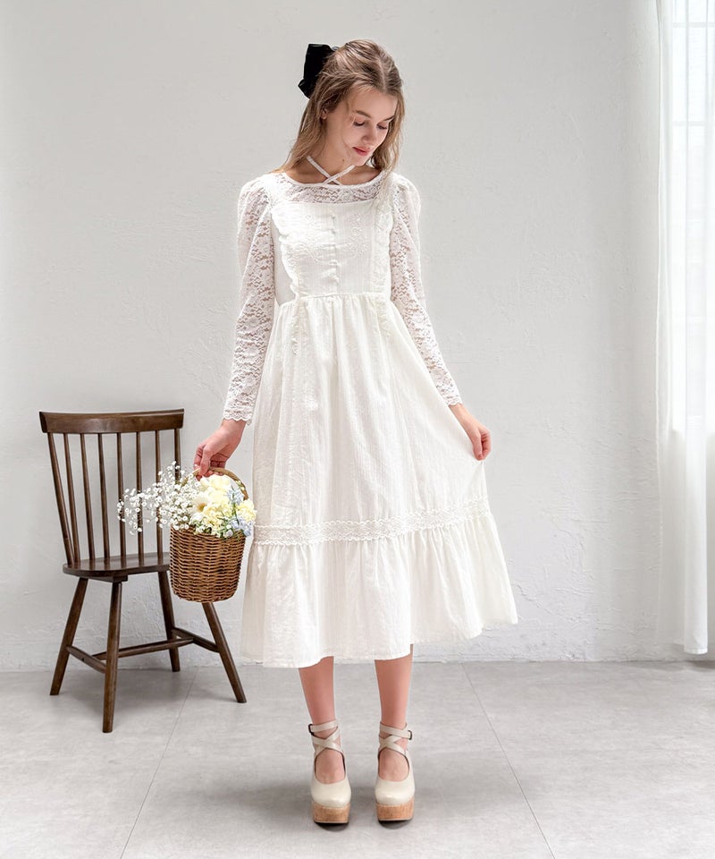 off white / 172cm / レーストップスとのレイヤード