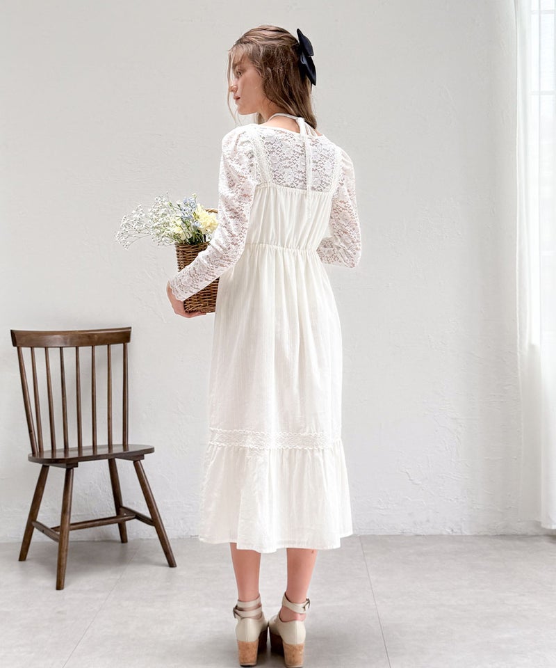 off white / 172cm / レーストップスとのレイヤード