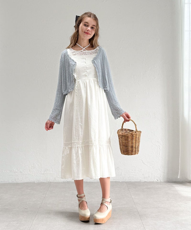 off white / 172cm / レーストップスとのレイヤード