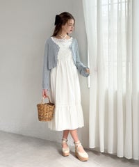 off white / 172cm / レーストップスとのレイヤード