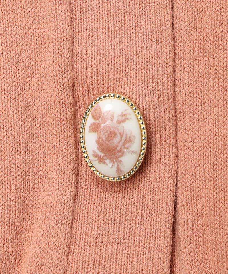 カメオ釦 (coral pink)