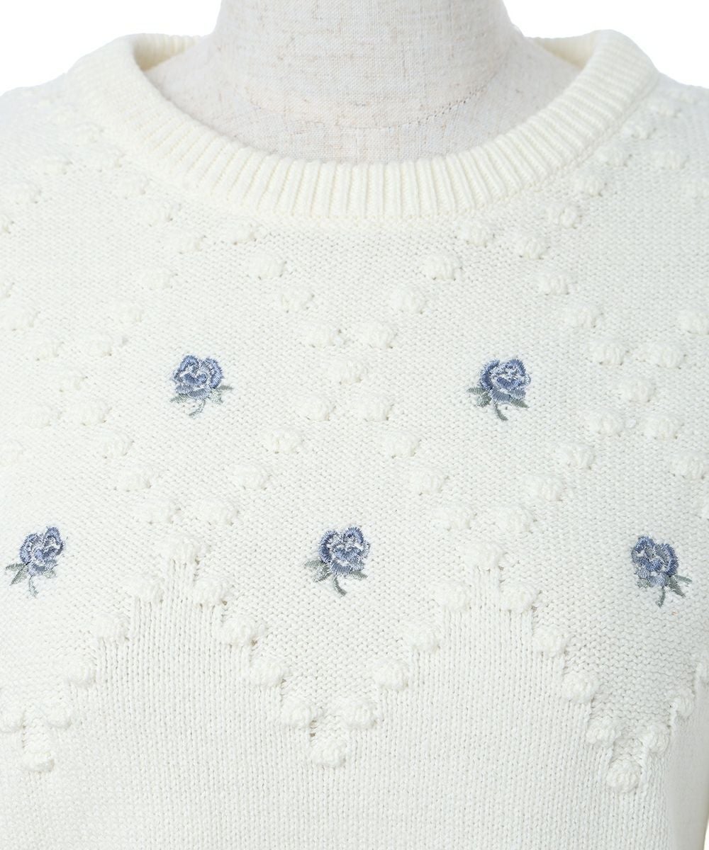 プチローズ刺繍ニットプルオーバー/F i.n.t [56AJ03j009] | F i.n.t