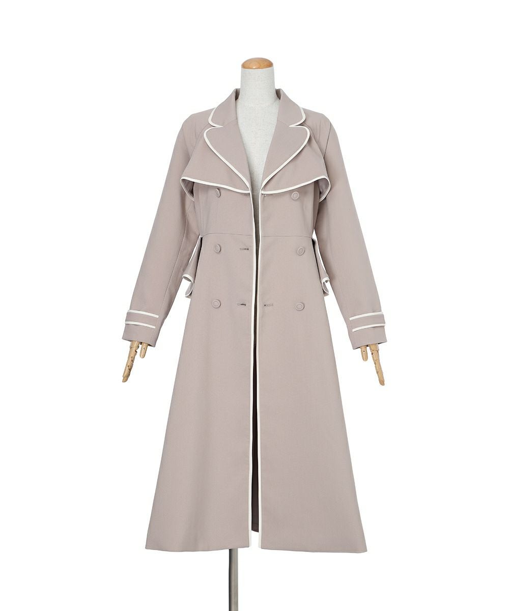 前を開けた状態 (pink beige)