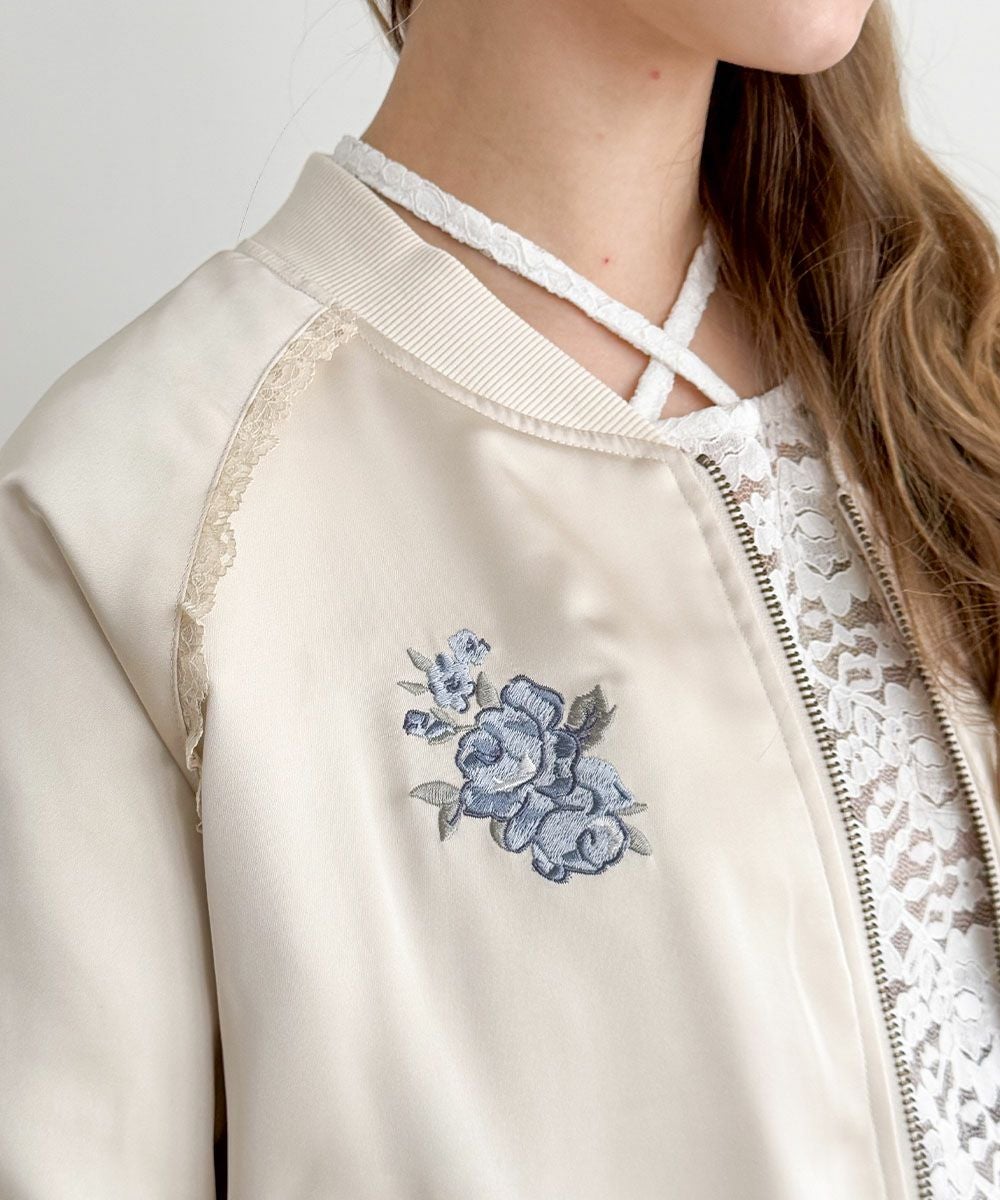 ローズアーチ刺繍サテンブルゾン/F i.n.t [57AD02j004] | F i.n.t公式