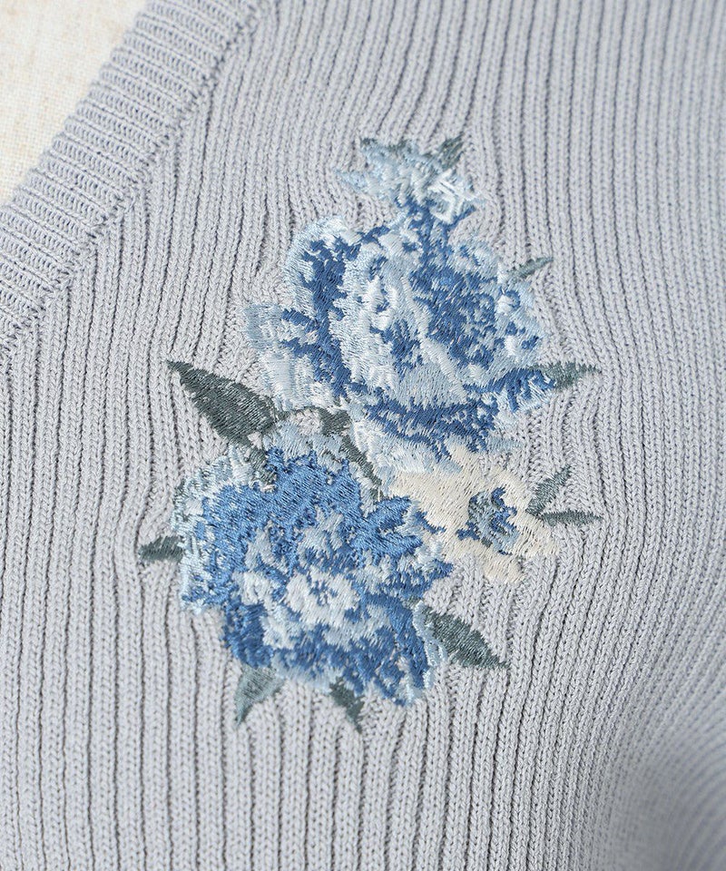 刺繍 (blue gray)