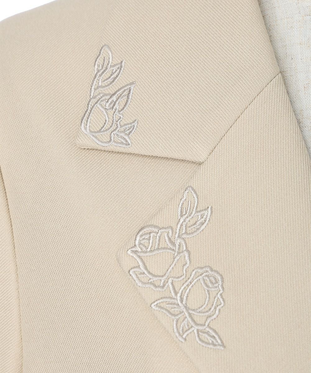 ローズ刺繍衿ダブル釦ジャケット⁄an another angelus [57BD01j002