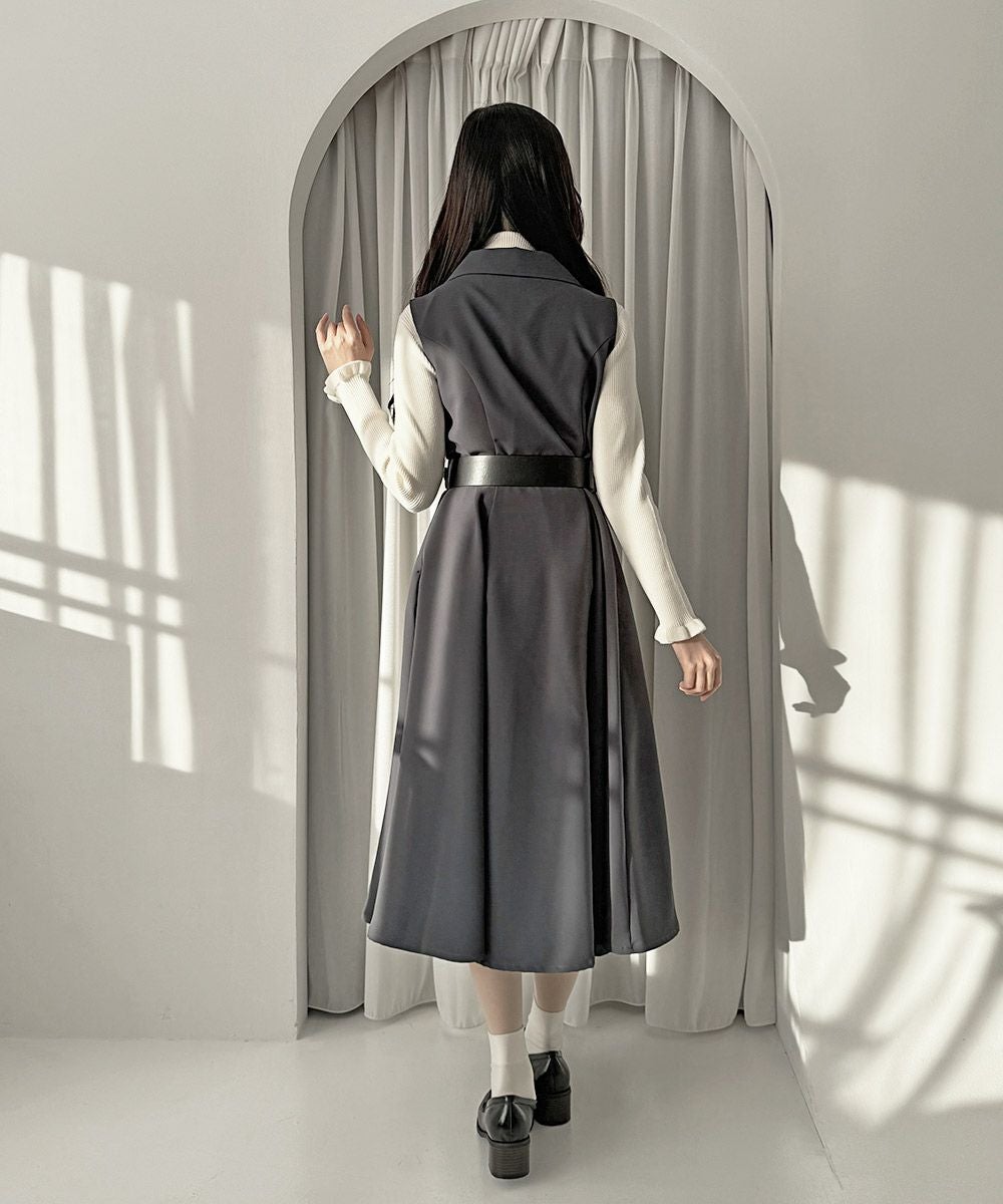 ベルト付き開衿ジレワンピース/an another angelus [57BE02f004] | F