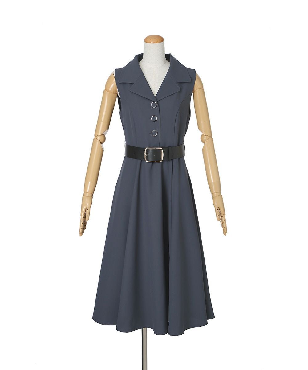 ベルト付き開衿ジレワンピース/an another angelus [57BE02f004] | F