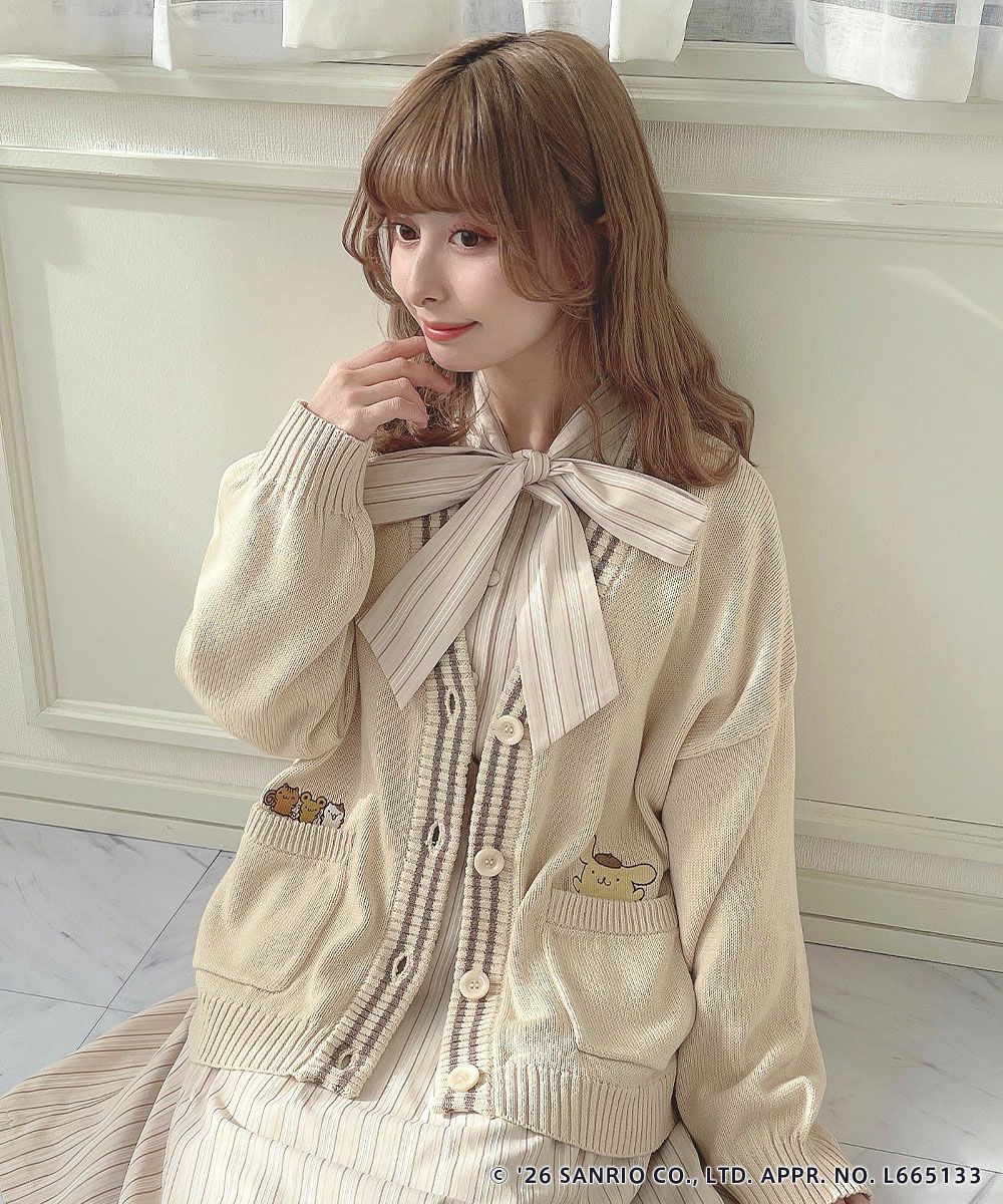 腰丈ニットカーディガン/ポムポムプリン/F i.n.t [57AJ04j004] | F