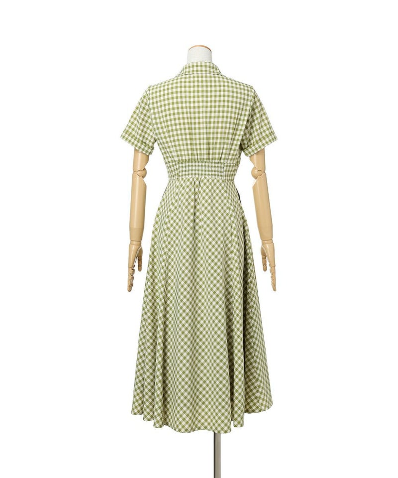 バック (light green×white)