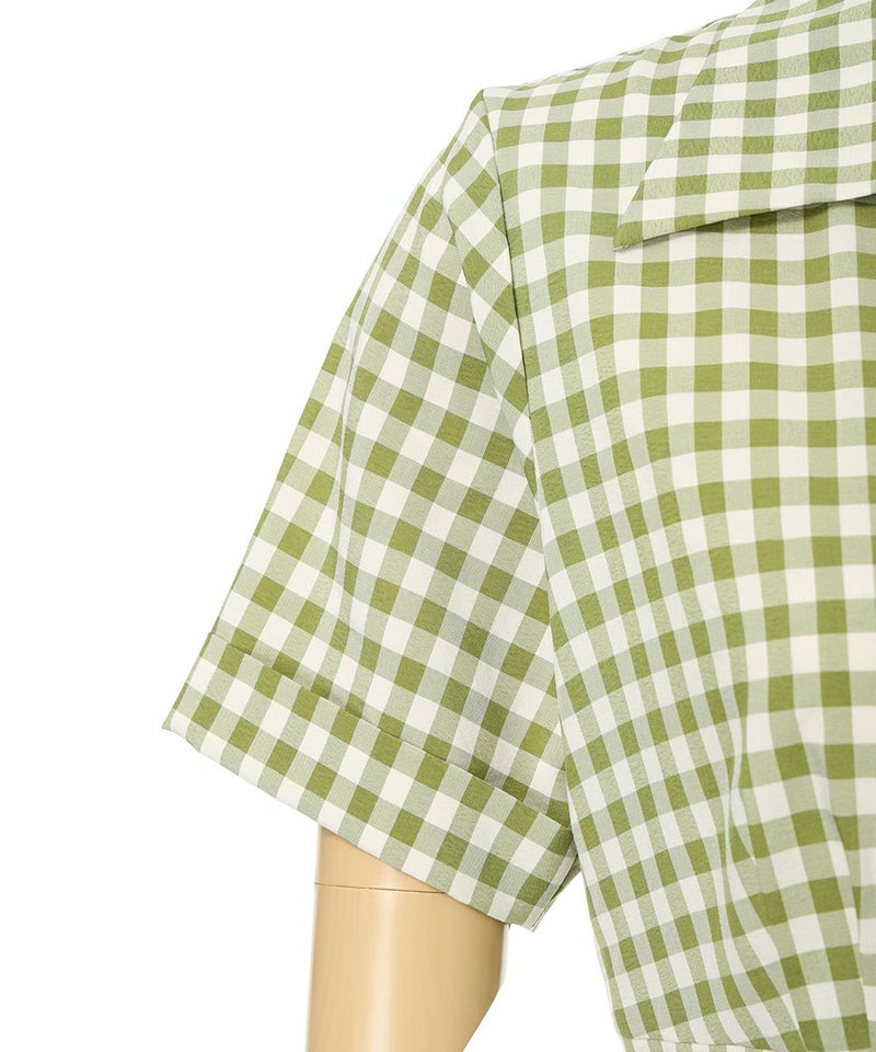 袖 (light green×white)