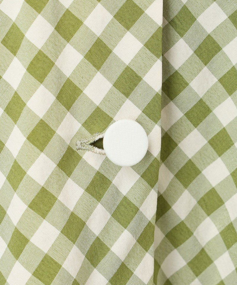 釦アップ (light green×white)