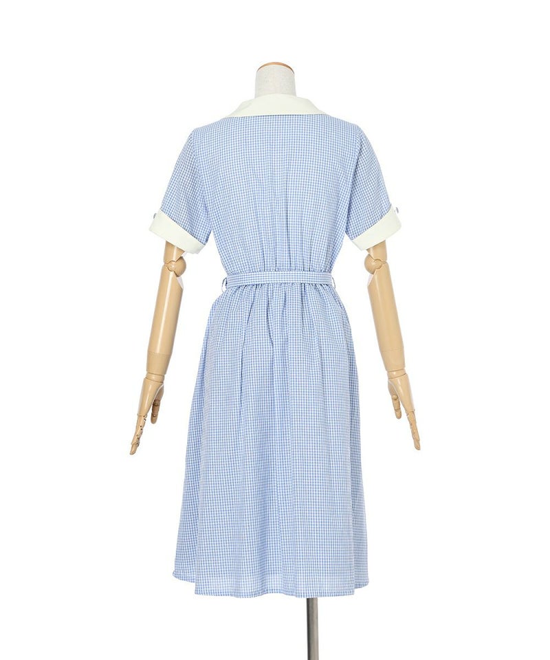 バック (blue×white)