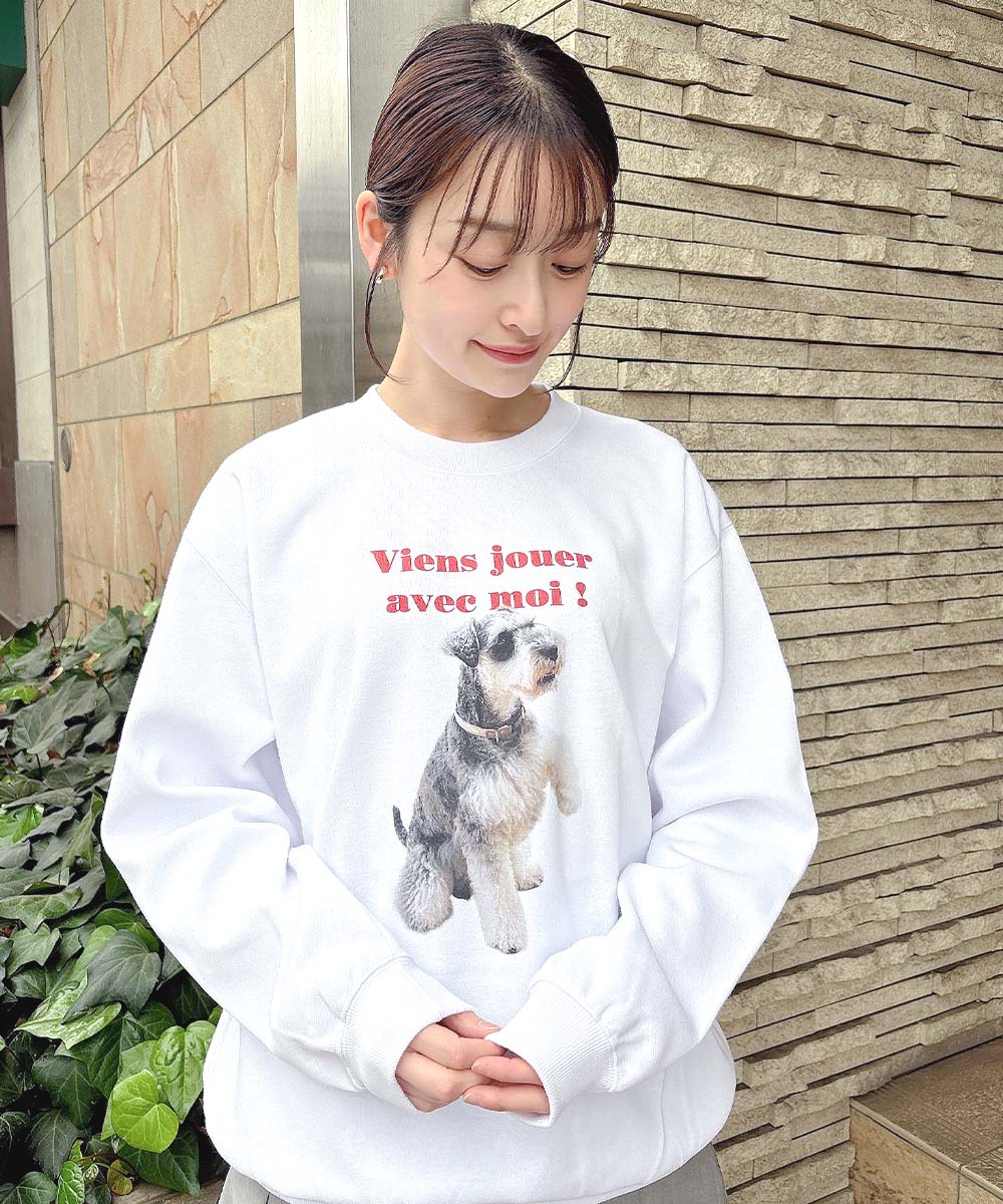 シュナウザーのリオ君プリントスウェット/F i.n.t [57AI03j008] | F