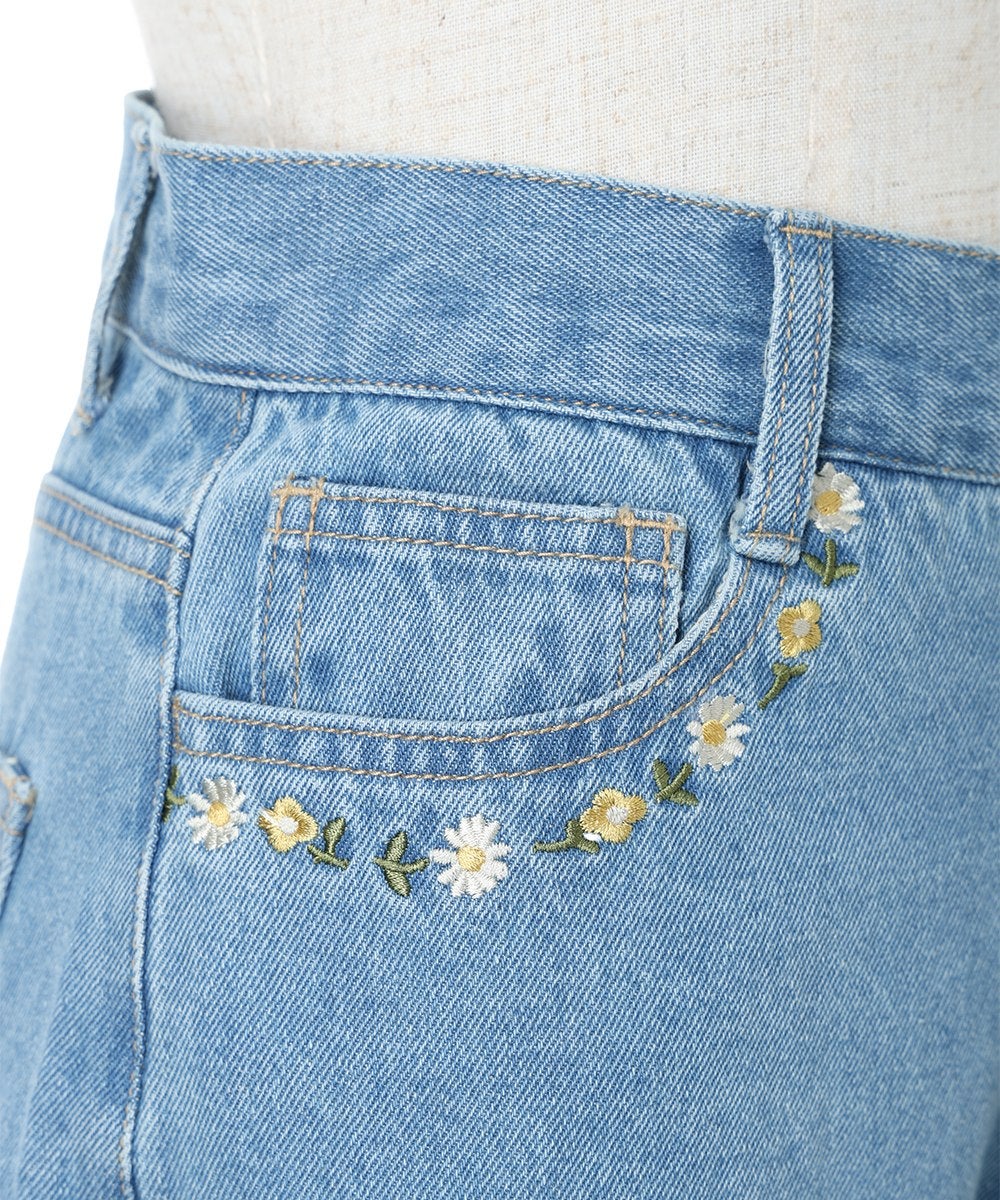 刺繍 / サイドポケット (light blue)