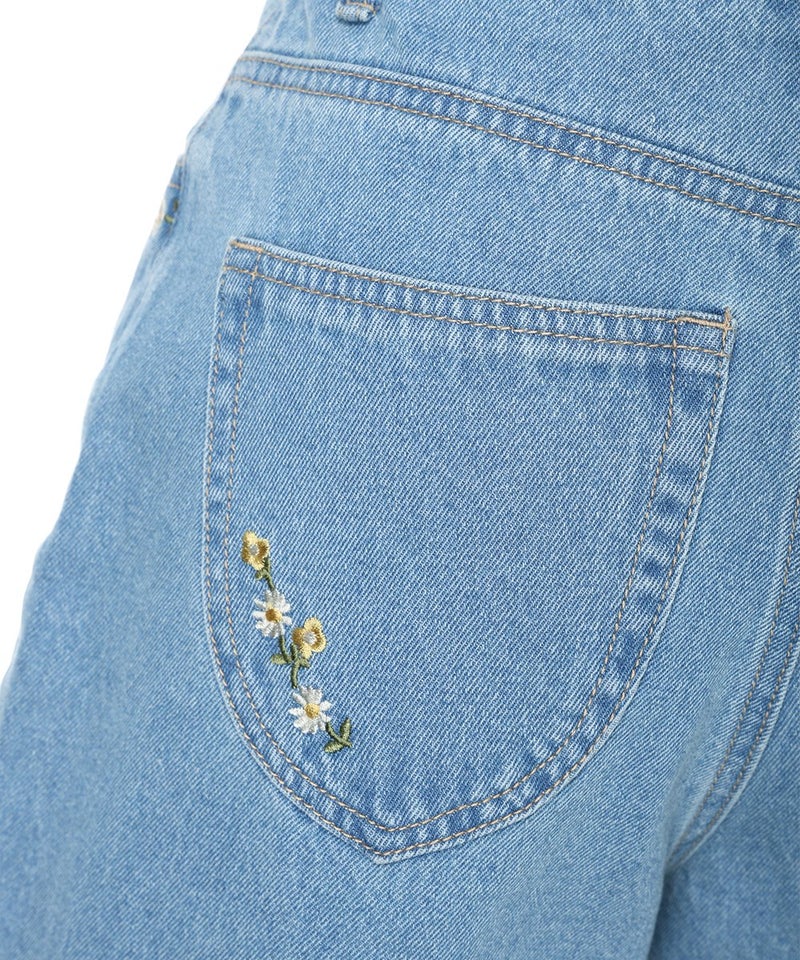 刺繍 / バックポケット (light blue)