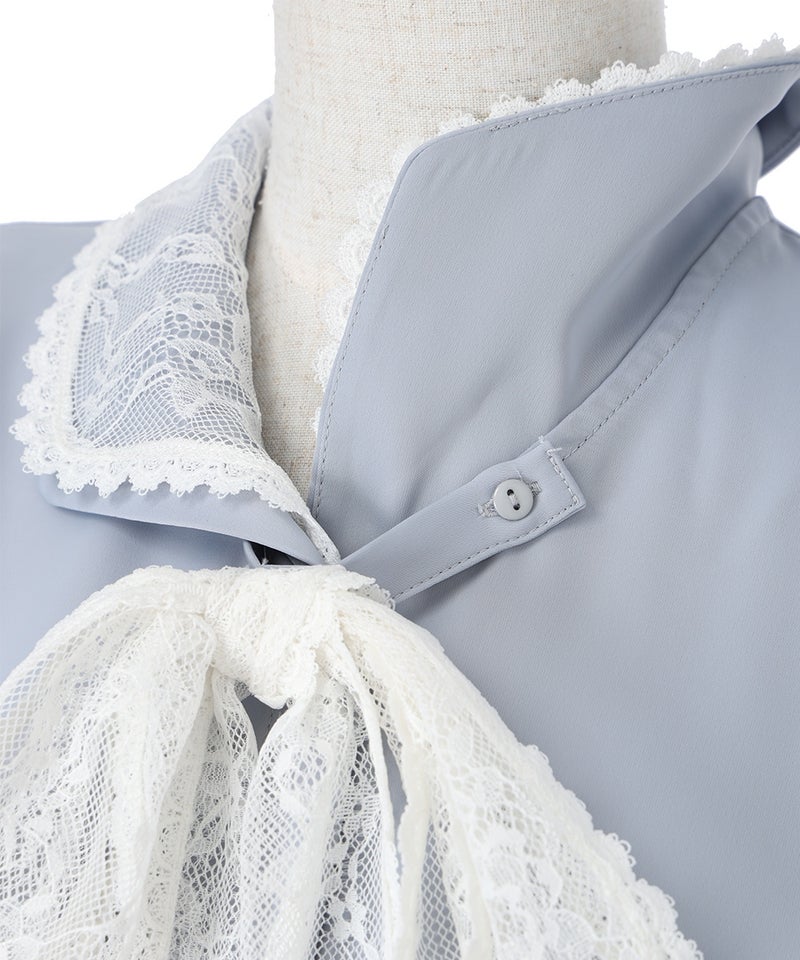 リボン取り外し釦(blue gray)