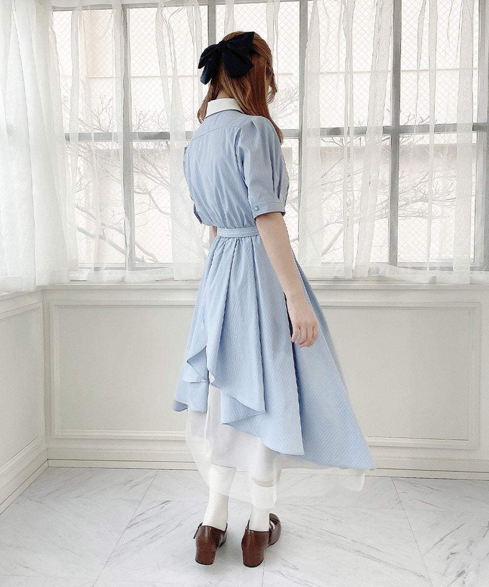 light blue×white / 152cm