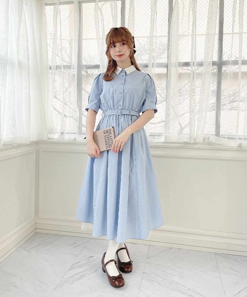 light blue×white / 152cm