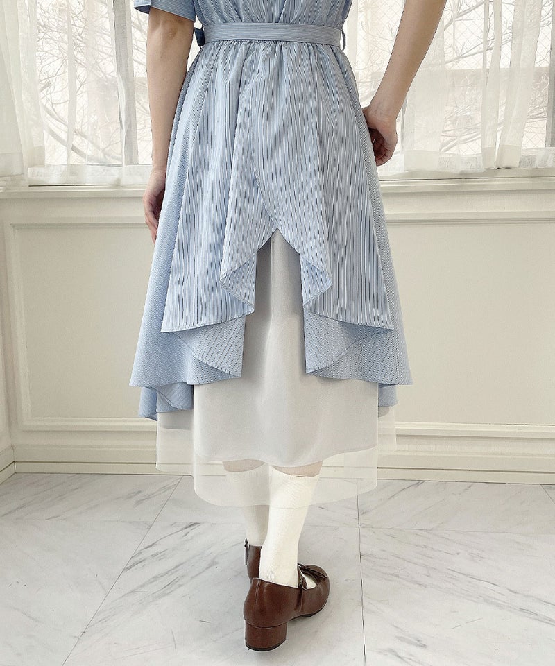 light blue×white / 152cm