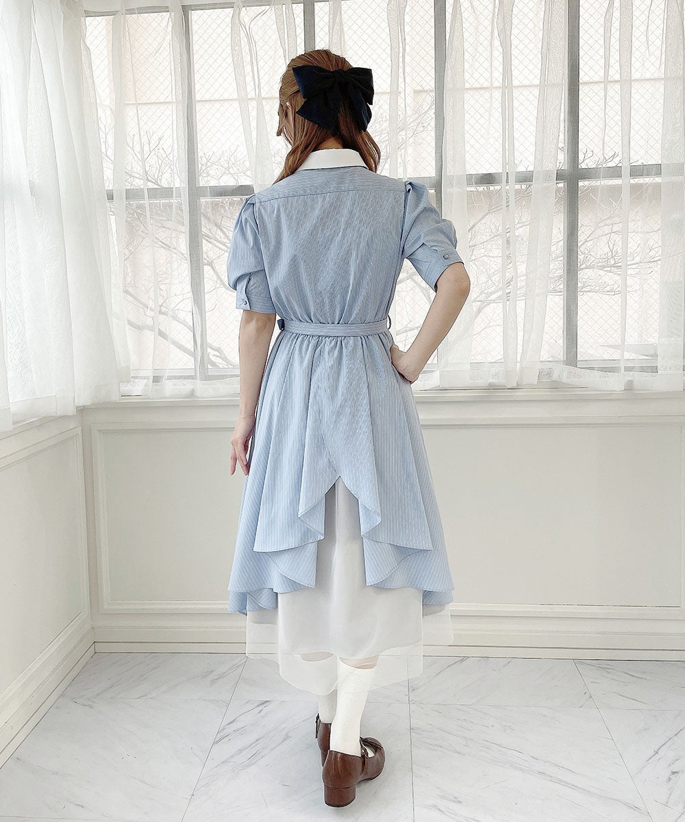 light blue×white / 152cm