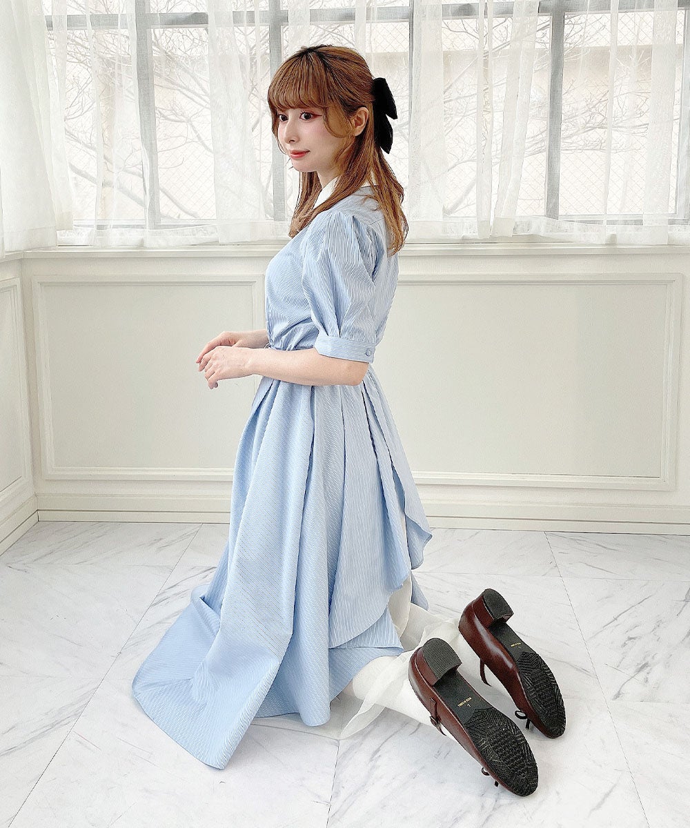 light blue×white / 152cm