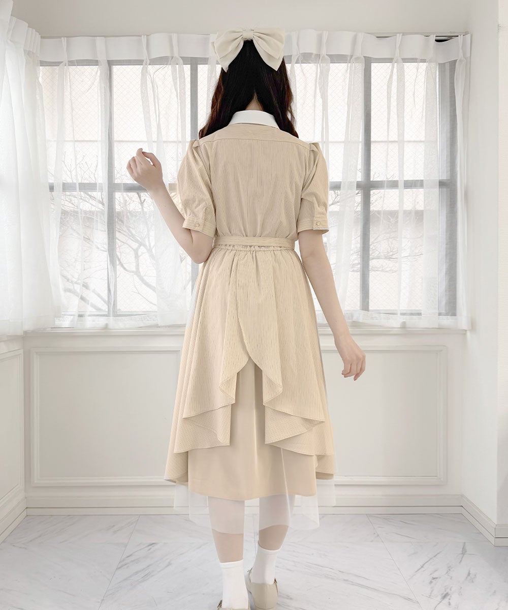 beige×white / 157cm