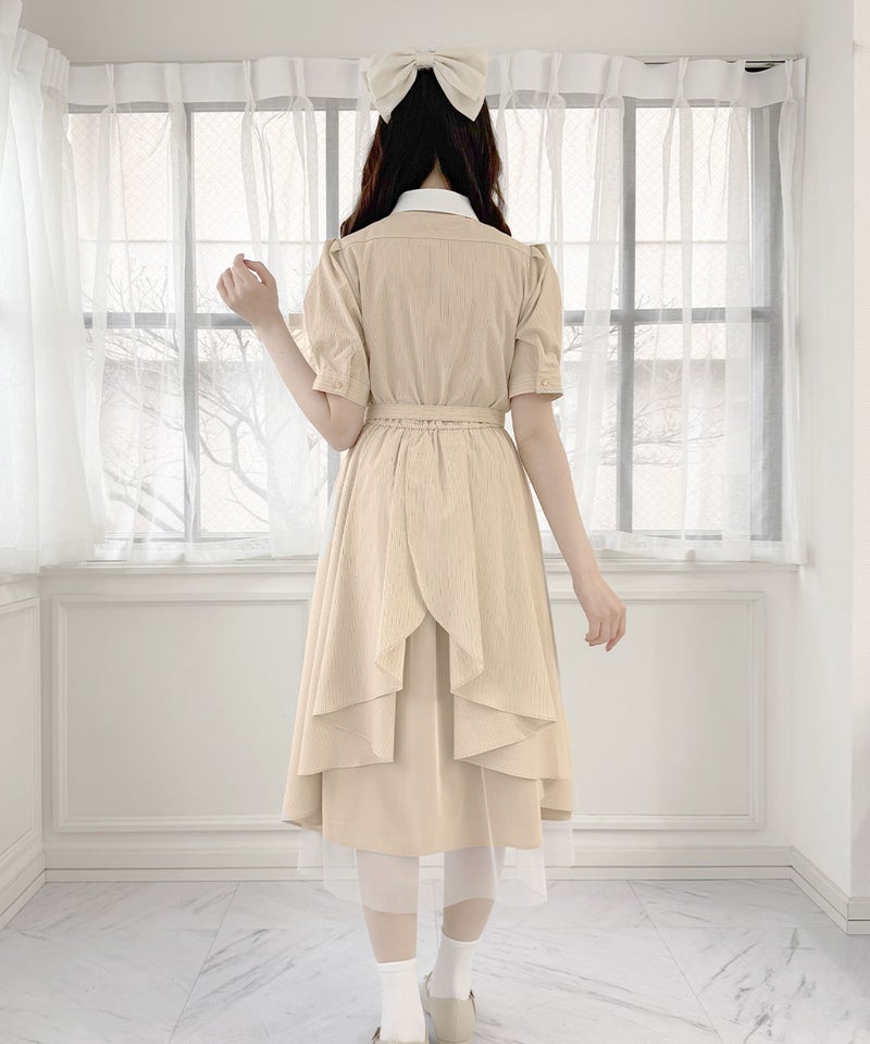 beige×white / 157cm