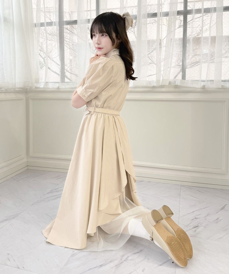 beige×white / 157cm