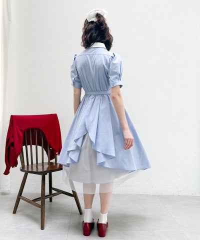 light blue×white / 170cm