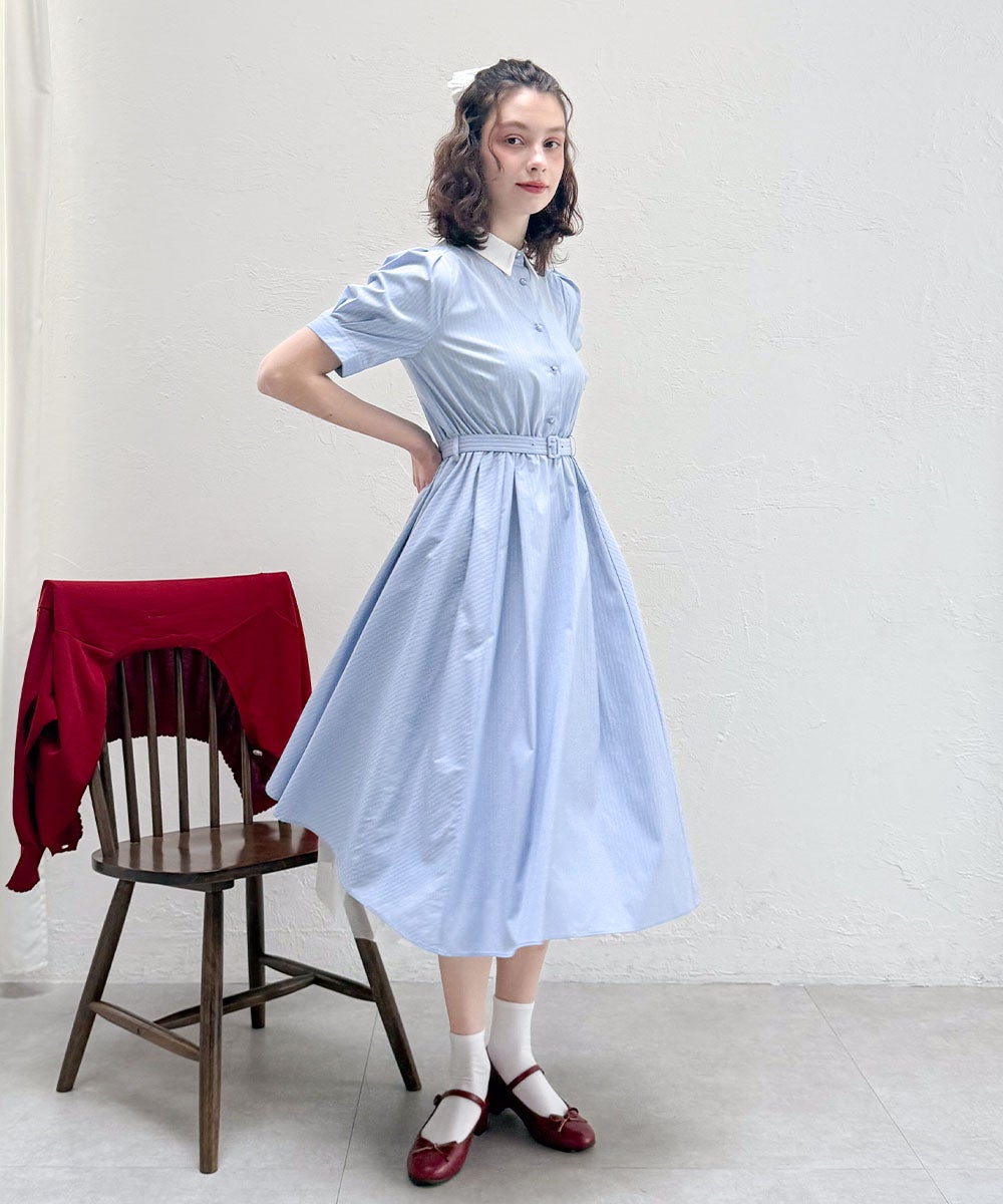 light blue×white / 170cm