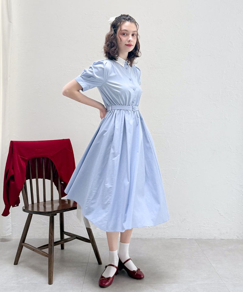 light blue×white / 170cm