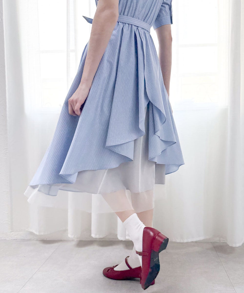 light blue×white / 170cm