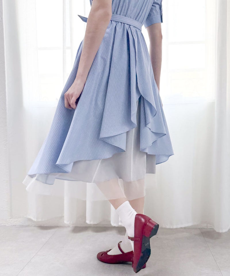 light blue×white / 170cm