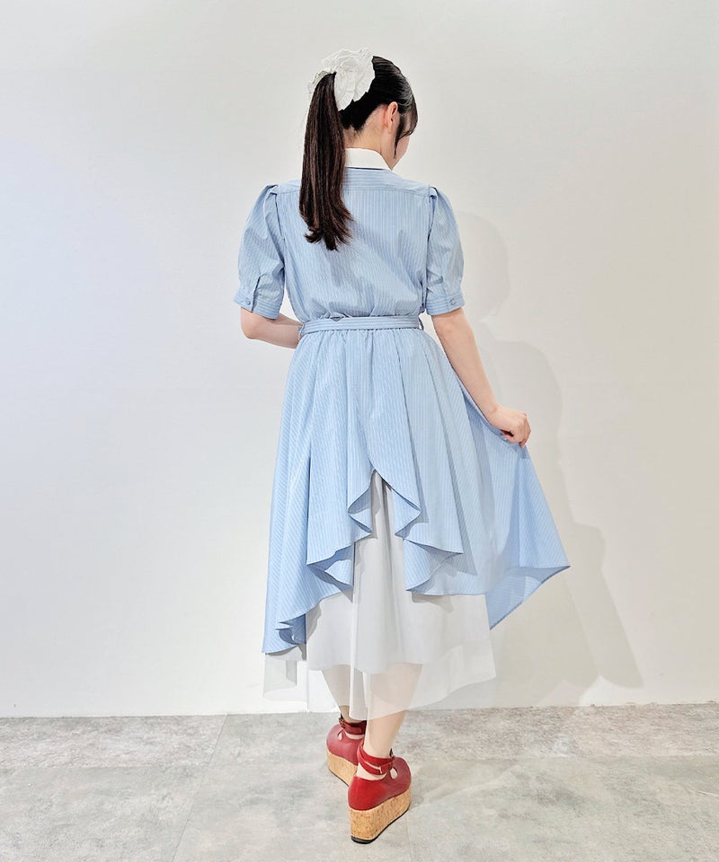 light blue×white / 158cm