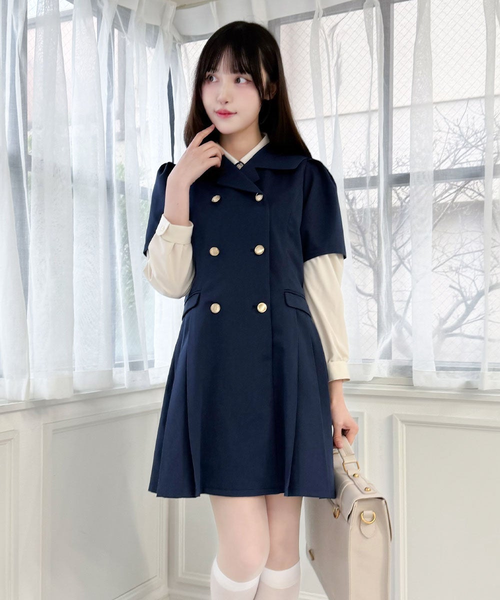 navy / 157cm / ブラウスとのレイヤード