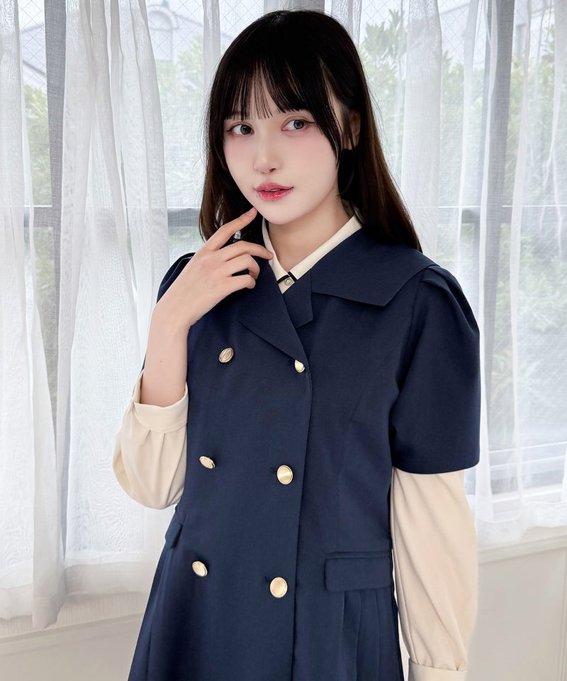 navy / 157cm / ブラウスとのレイヤード